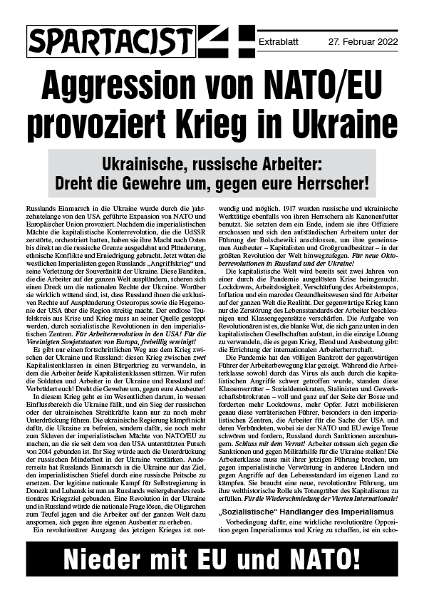 Spartacist Extrablatt 2022-02