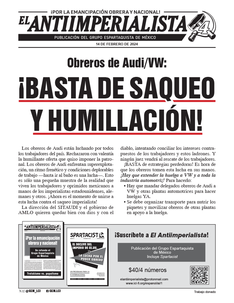 Obreros de Audi/VW: ¡BASTA DE SAQUEO Y HUMILLACIÓN!