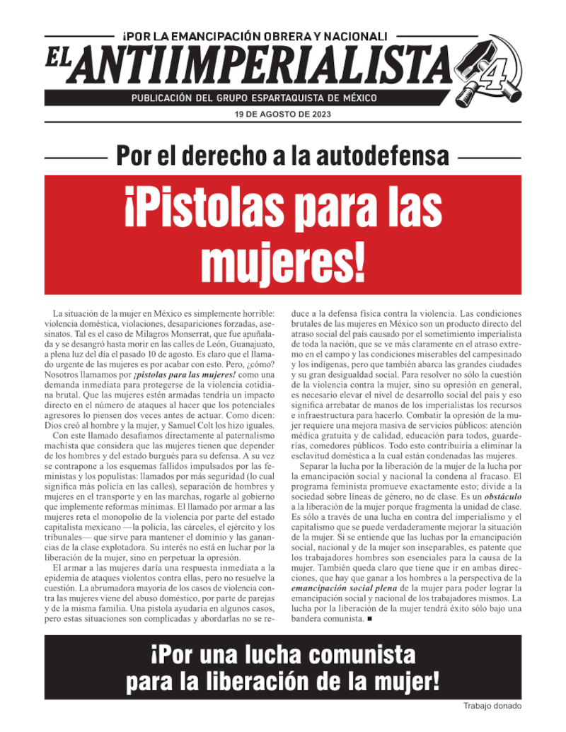 ¡Pistolas para las mujeres!