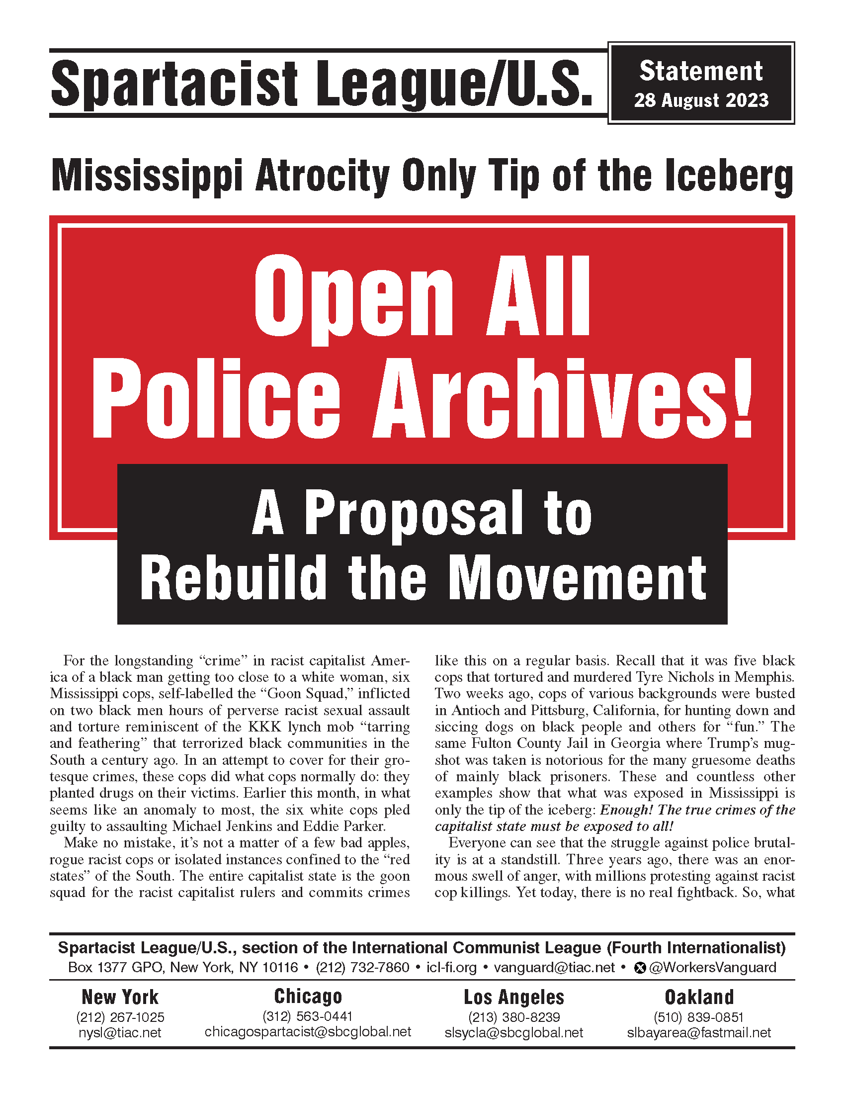 Open All Police Archives!